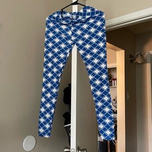 Royal blue geo leggings